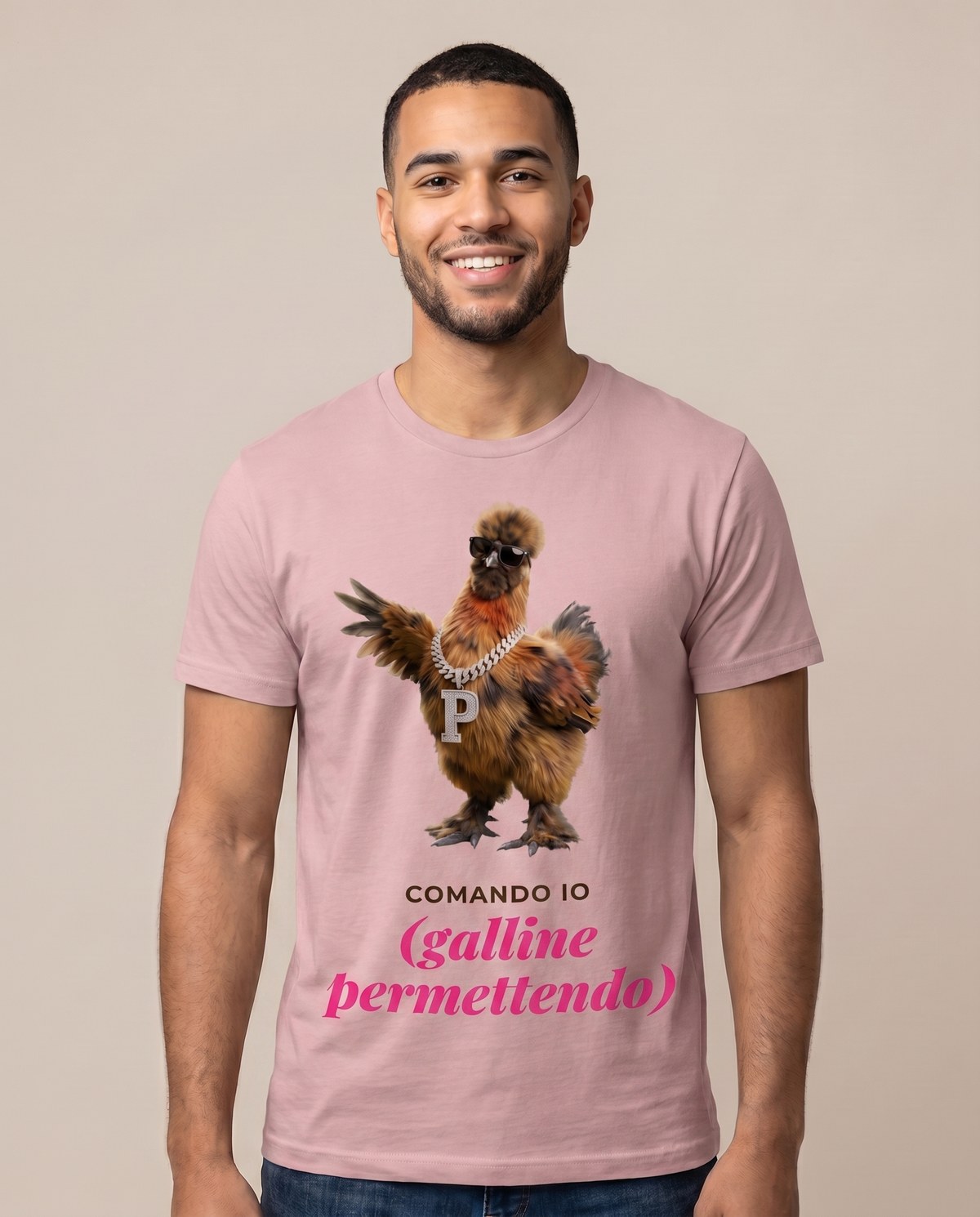 Piero — t-shirt Rosa cipria